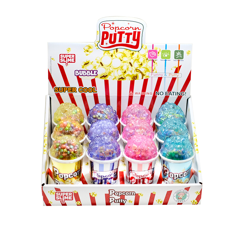 Popcorn Cup Rainbow Foam Mix DIY Crystal Slime Putty