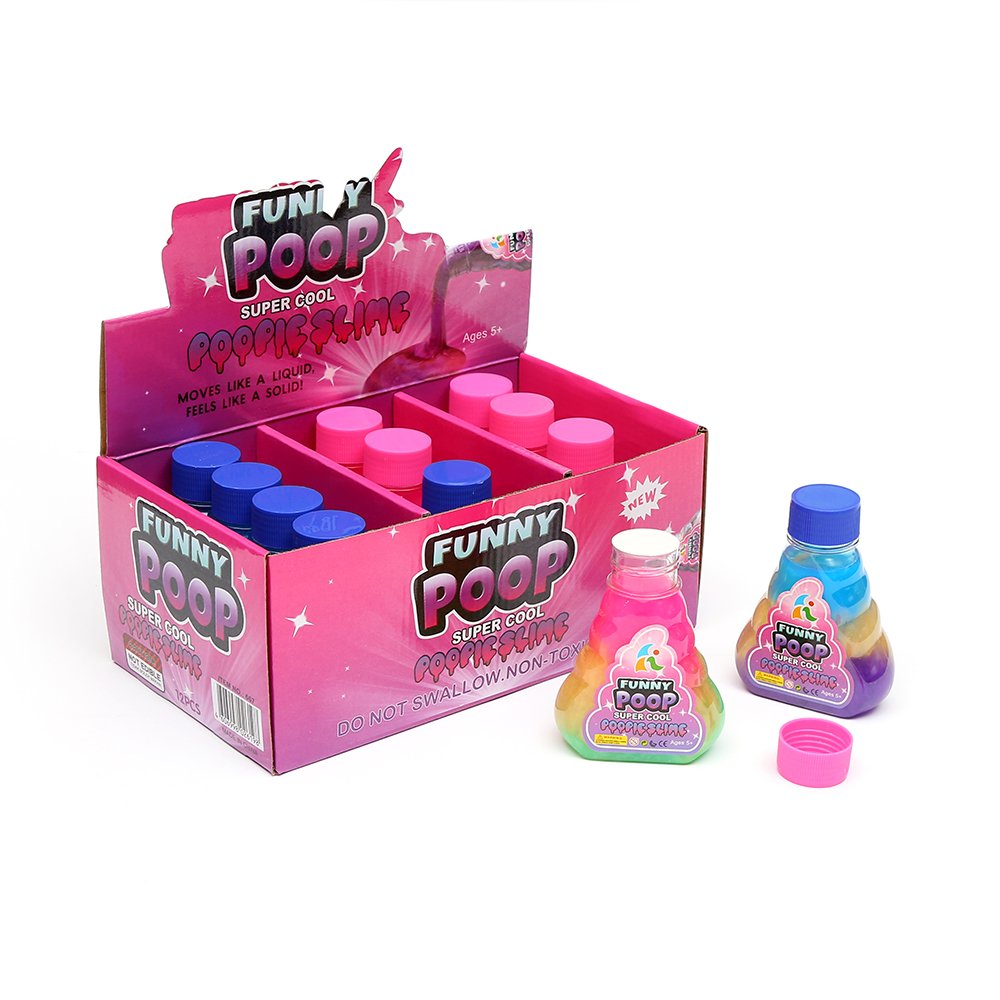 Liquid Slime Poop Bottle Rainbow Layered Glitter Liquid Slime Putty
