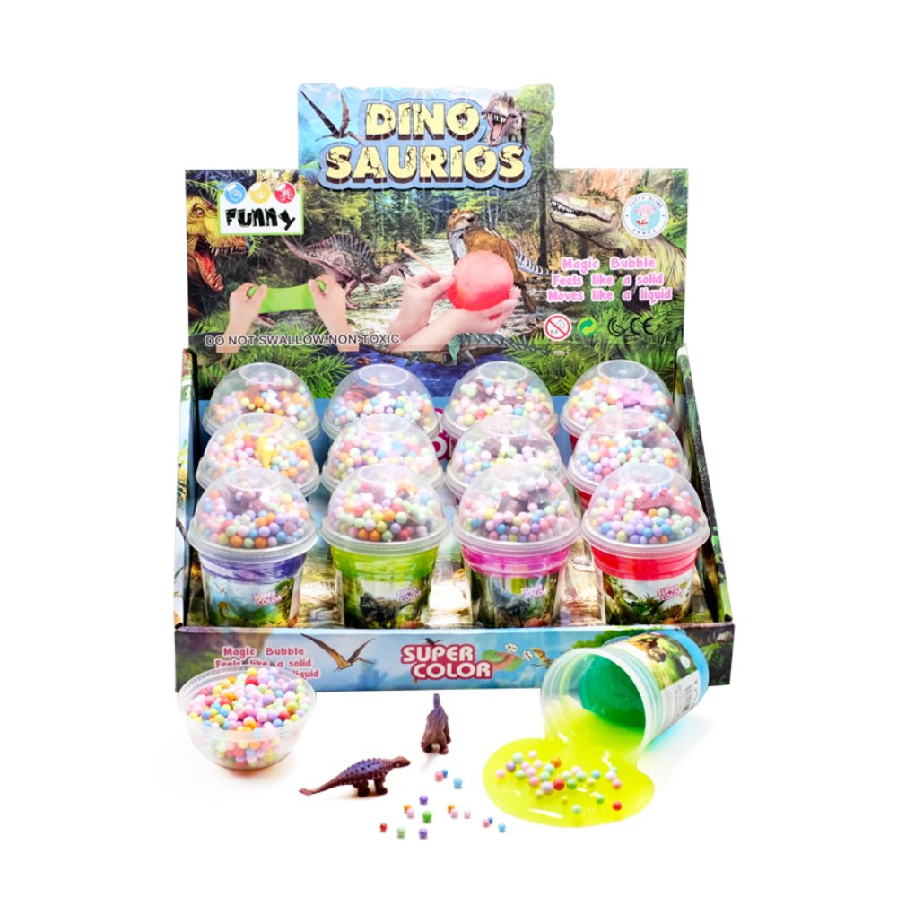 Slime Dino Theme Foam Beads Mix DIY Crystal Slime
