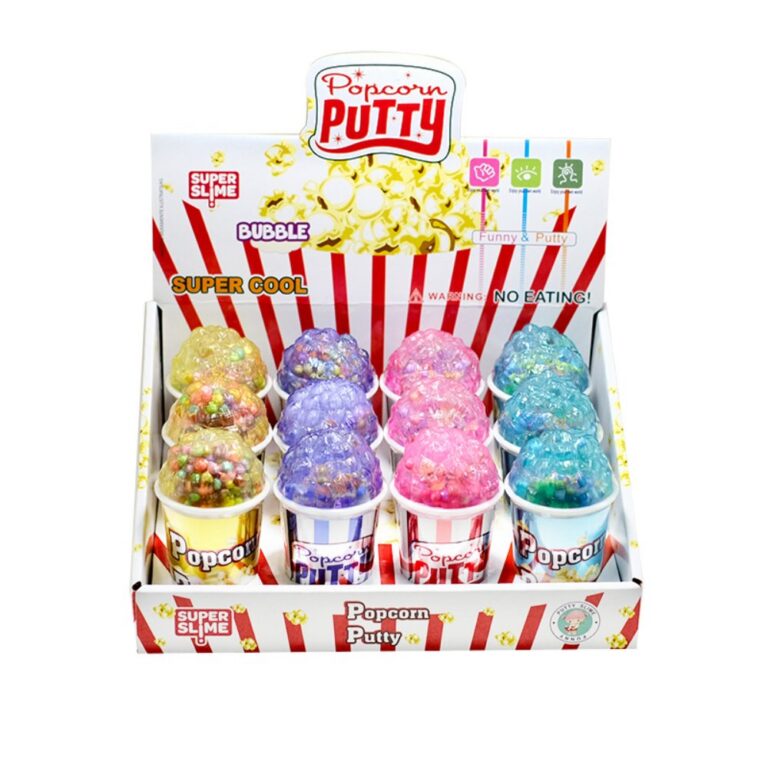 Slime Putty Popcorn Cup Rainbow Foam Mix DIY Crystal Slime Putty
