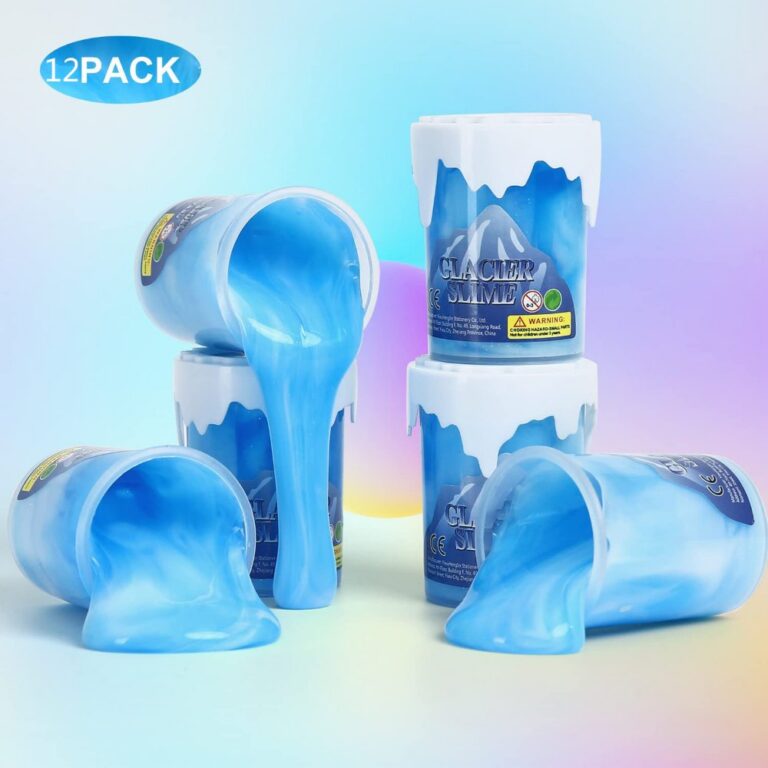 Liquid Slime Icy Glacier Swirl Runny Liquid Crystal Slime Putty