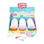 Slime Putty Cupcake Cake Lid Blow Bubble Slime With Blowing Straw