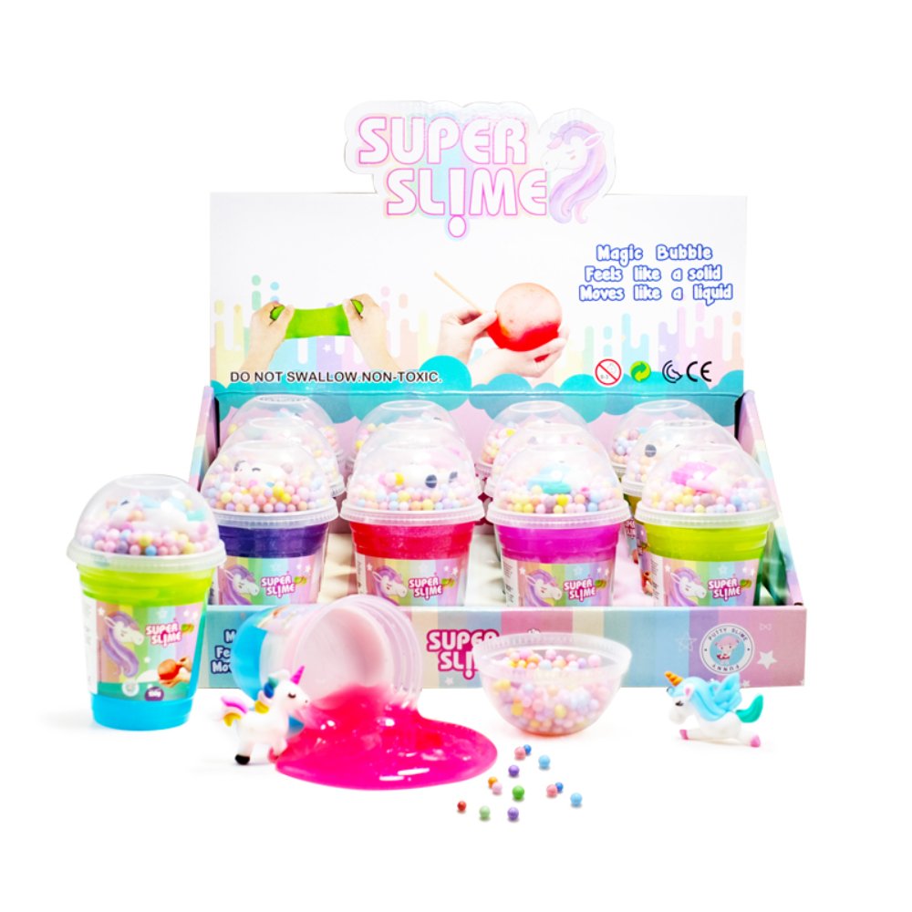 Slime Unicorn Foam Beads Mix DIY Crystal Slime Cup