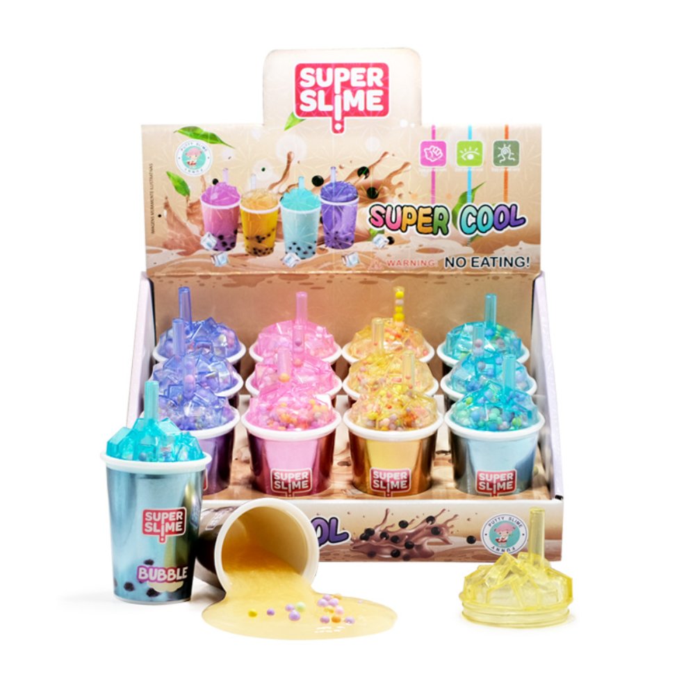 Slime Putty Boba Milk Tea Cup Foam Bead Mix DIY Slime Putty